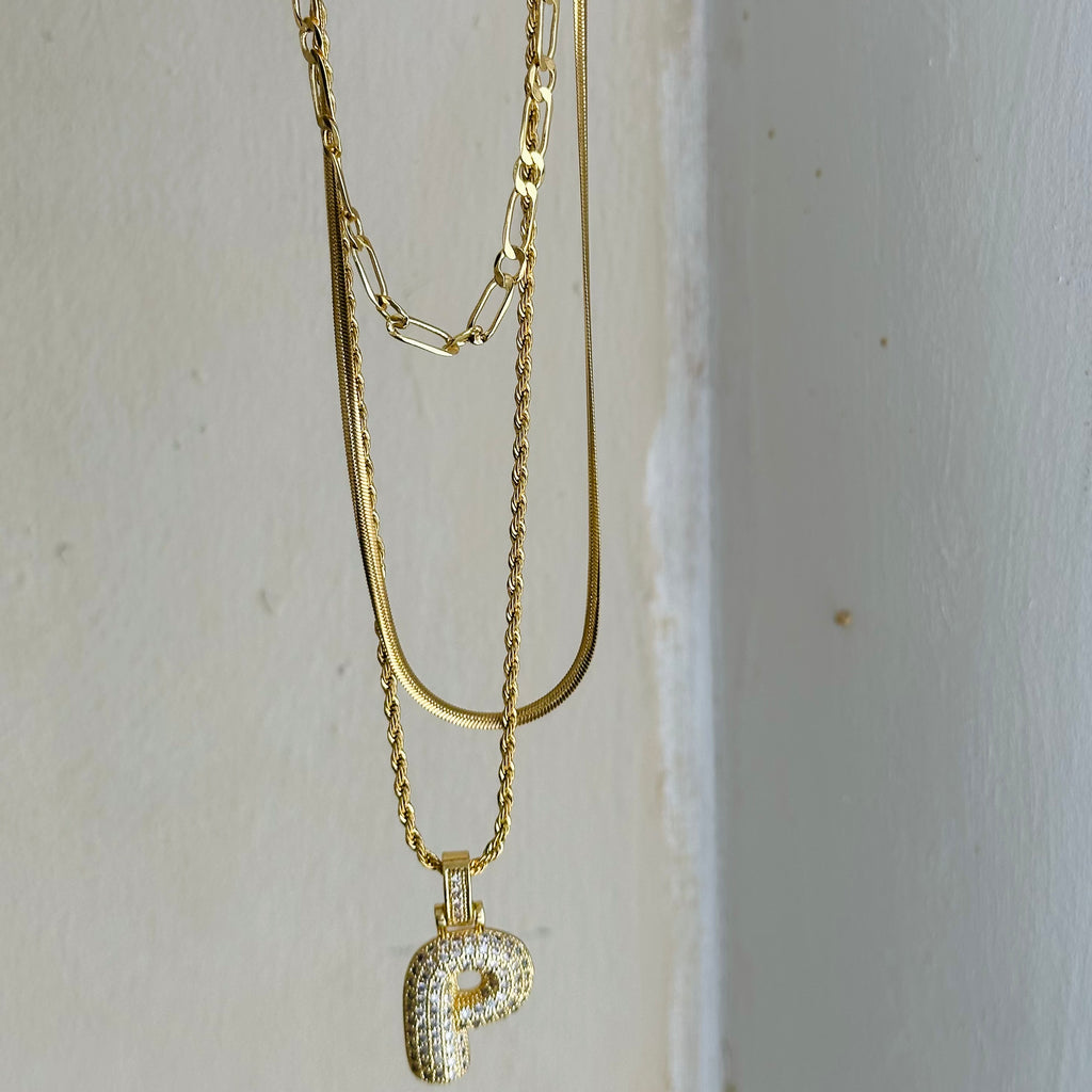 Hailey Bubble Initial Necklace